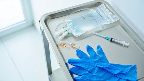 Элементы инфузионной системы в кабинете